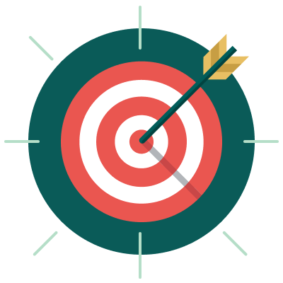 Target icon with dark teal background